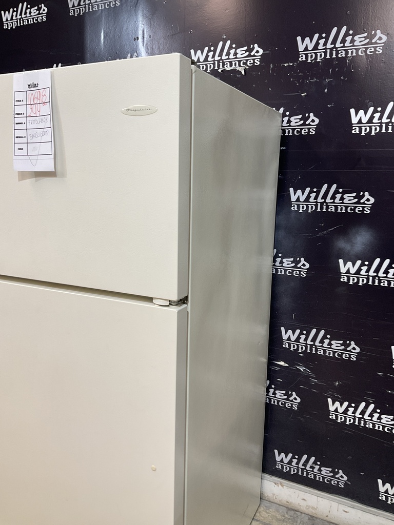 Frigidaire Used Refrigerator Top and Bottom 28x59 1/2” (bisque) 