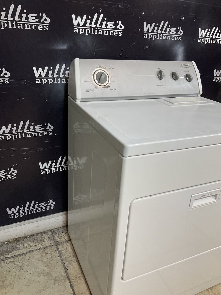 Whirlpool Used Electric Dryer 220volts (30 AMP) 29inches {no cord} (White) 