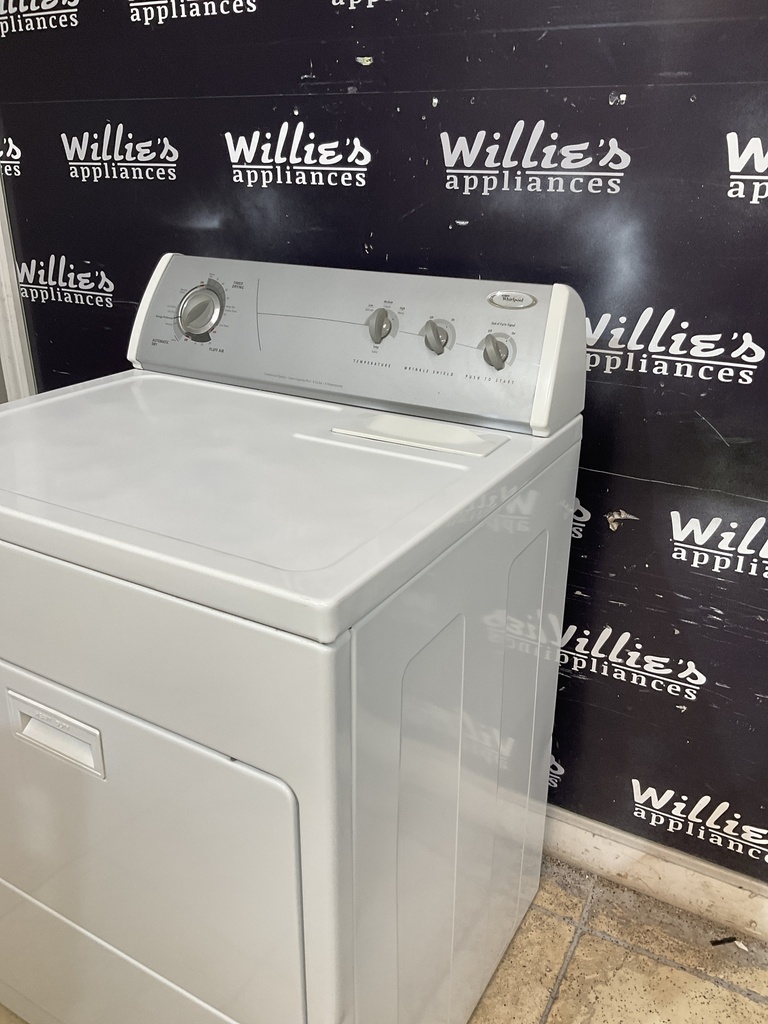 Whirlpool Used Electric Dryer 220volts (30 AMP) 29inches {no cord} (White) 