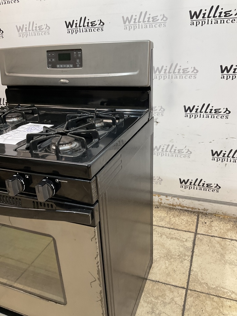 Whirlpool Used Natural Gas Stove (stainless steel) 