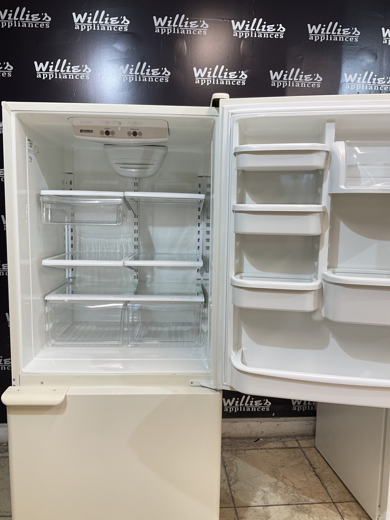 Kenmore Used Refrigerator Top and Bottom Mount 30x66 1/2” (Bisque) 