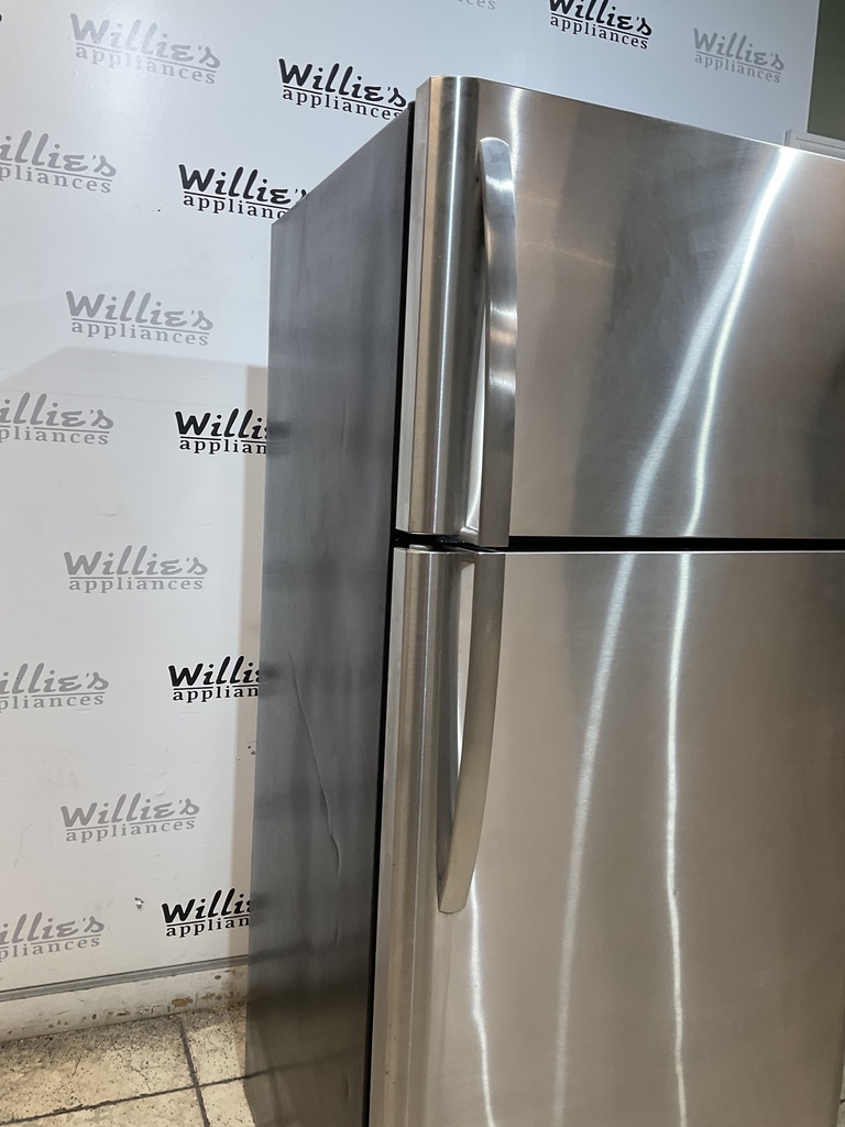 Frigidaire Used Refrigerator Top and Bottom 30x66 (Stainless Steel) 