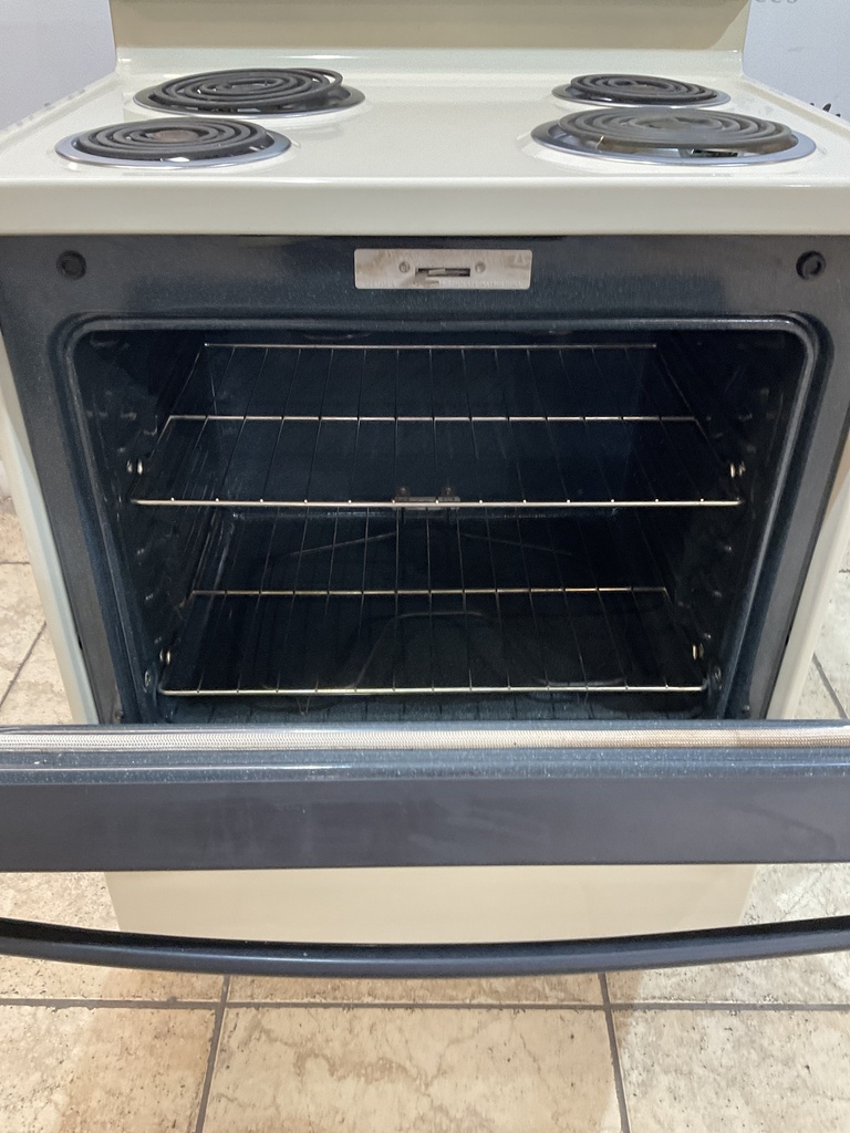 Ge Used Electric Stove 220volts (40/50 AMP) 30inches {no cord} (Bisque/black) 