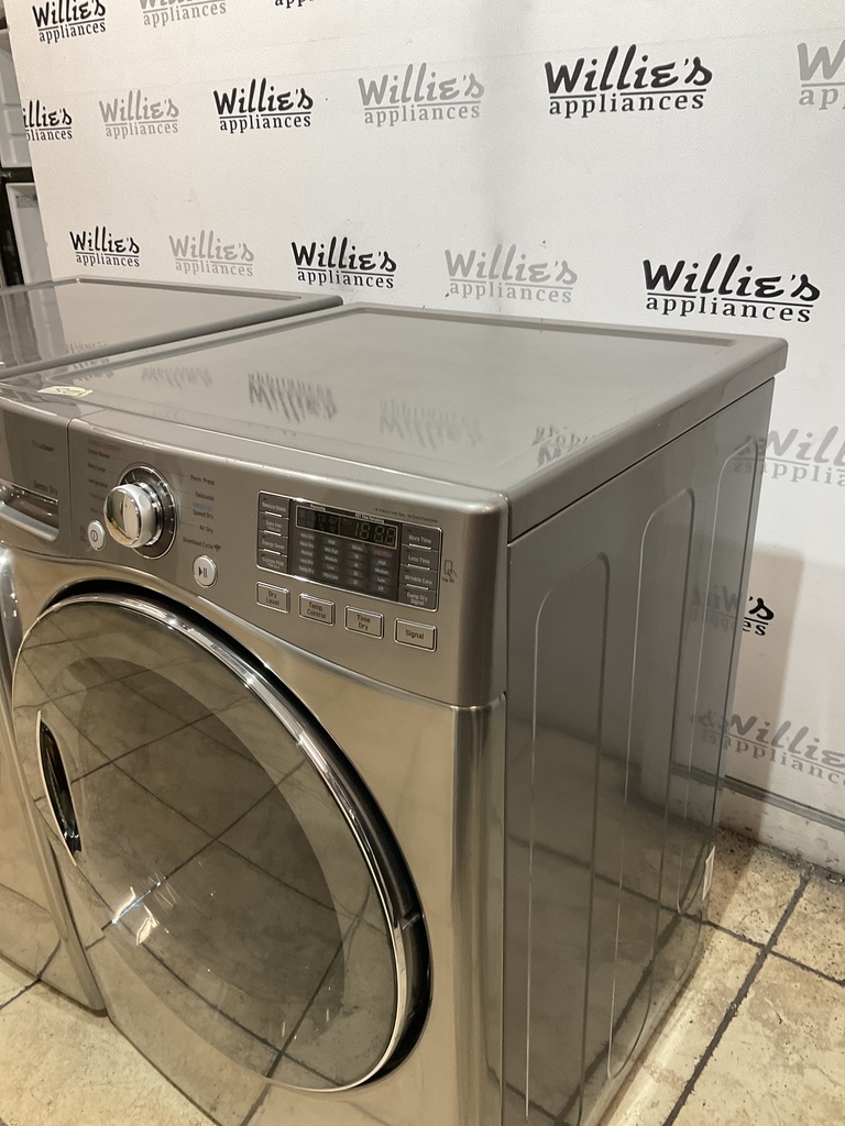 Lg Used Natural Gas Set Washer/Dryer Front-load 27inches (Grey) 