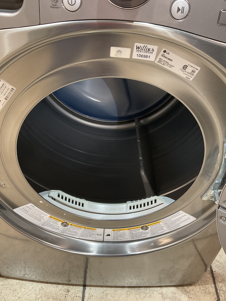 Lg Used Natural Gas Set Washer/Dryer Front-load 27inches (Grey) 