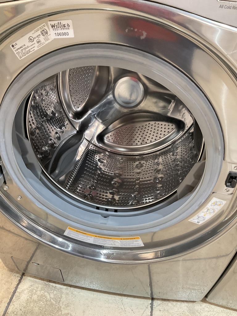 Lg Used Natural Gas Set Washer/Dryer Front-load 27inches (Grey) 