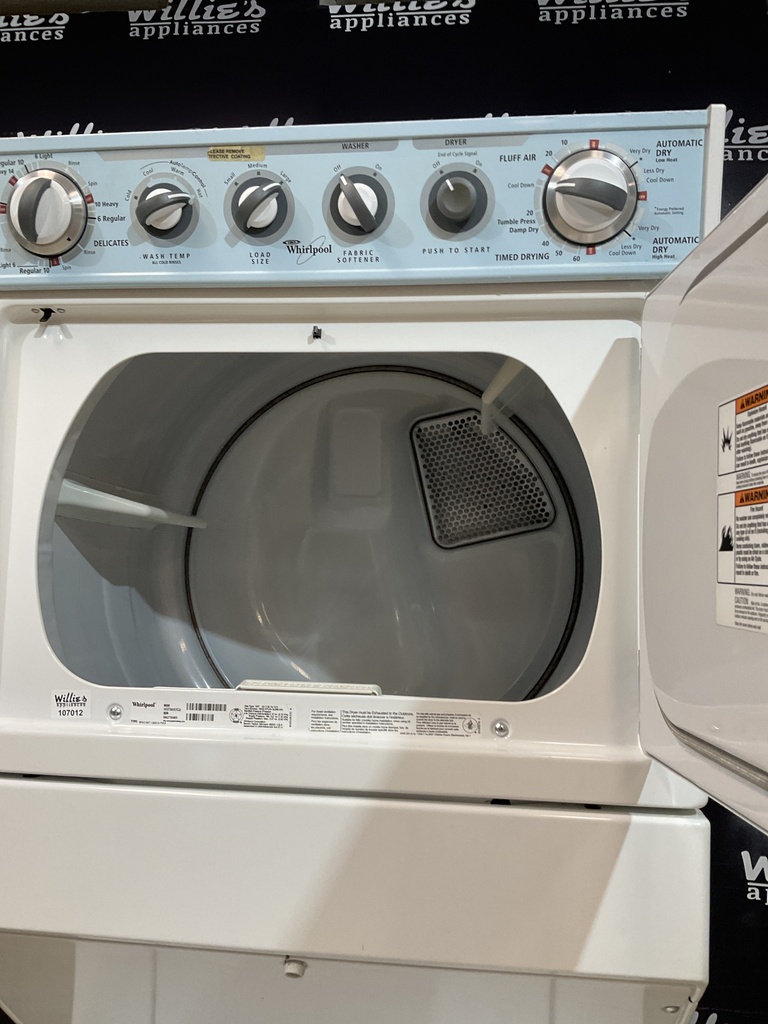 Whirlpool Used Natural Gas Unit Stackable 27x73 (White) 