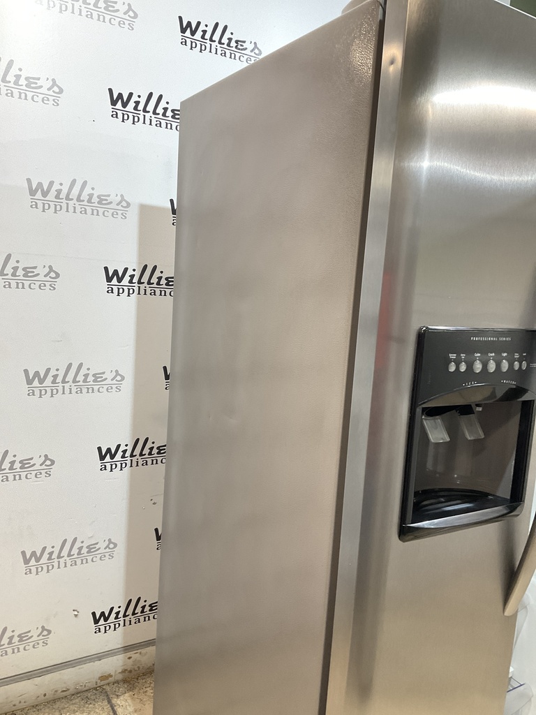 Frigidaire Used Refrigerator Side by Side 33 1/2” x 69 (Stainless Steel) 