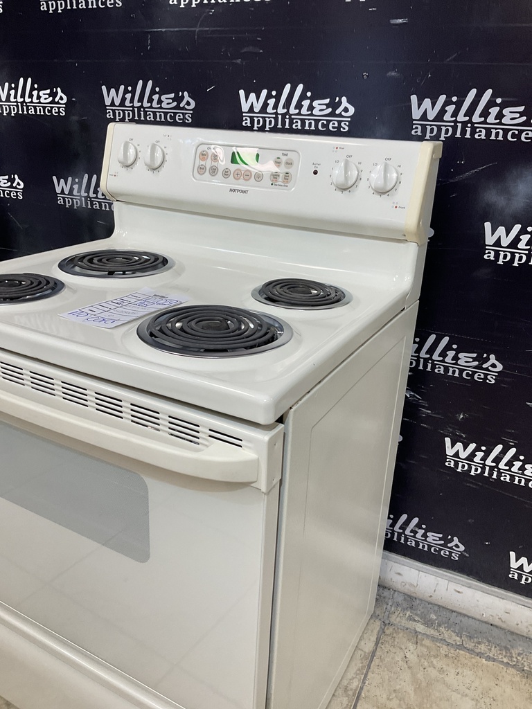 Hotpoint Used Natural Gas Stove 220volts (40/50 AMP) 30inches {no cord} (bisque) 