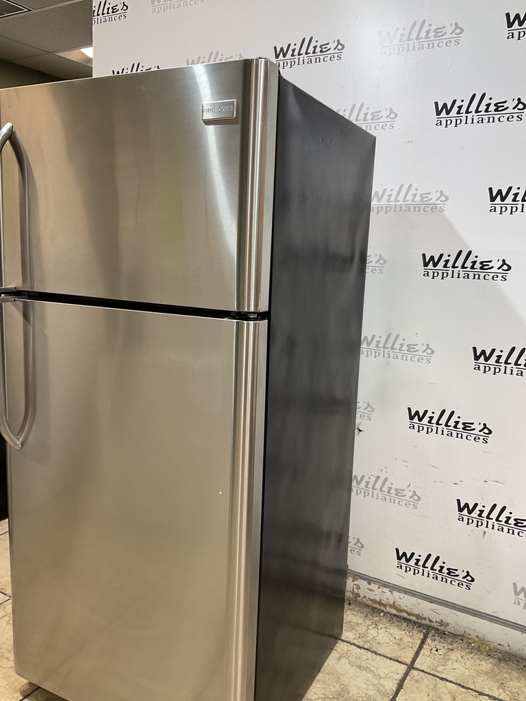 Frigidaire Used Refrigerator Top and Bottom 30x65 1/2” (Stainless Steel) 