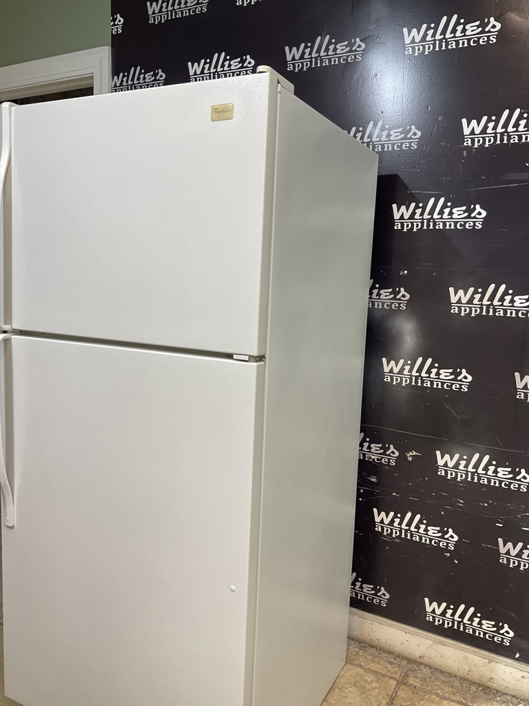 Whirlpool Used Refrigerator Top and Bottom 30x66 1/2” (White) 