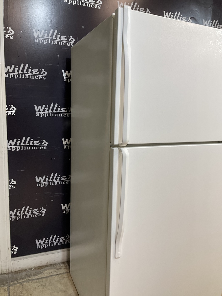 Whirlpool Used Refrigerator Top and Bottom 30x66 1/2” (White) 