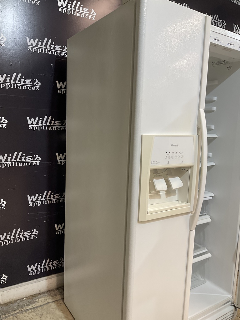 Whirlpool Used Refrigerator Side By Side 36x69 1/2” (white)