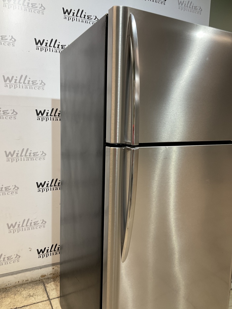 Frigidaire Used Refrigerator Top and Bottom 30x66 1/2” (Stainless Steel) 