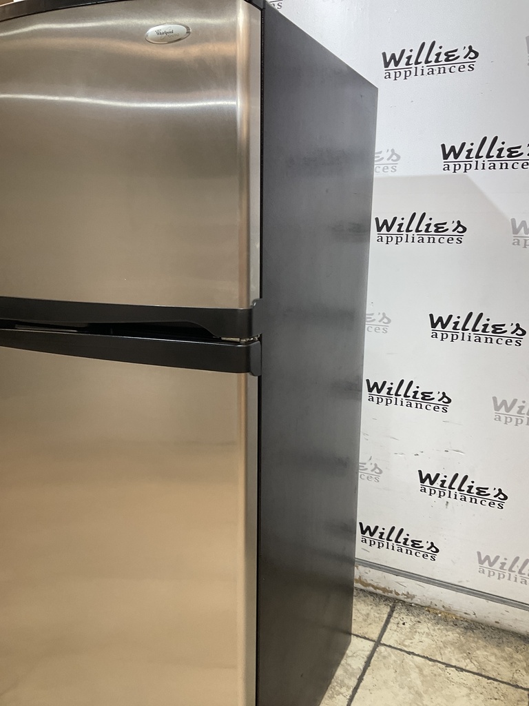 Whirlpool Used Refrigerator Top and Bottom 33x66 (stainless steel)