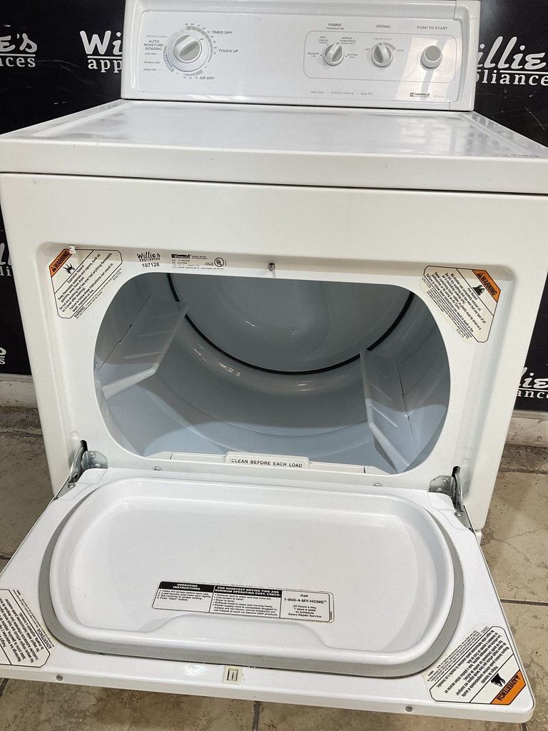 Kenmore Used Electric Dryer 220volts (30 AMP) 27inches {3 prong} (White) 