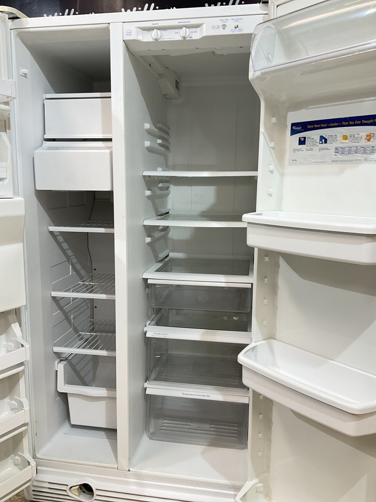 Whirlpool Used Refrigerator Side by a side 36x69 1/2” (White)