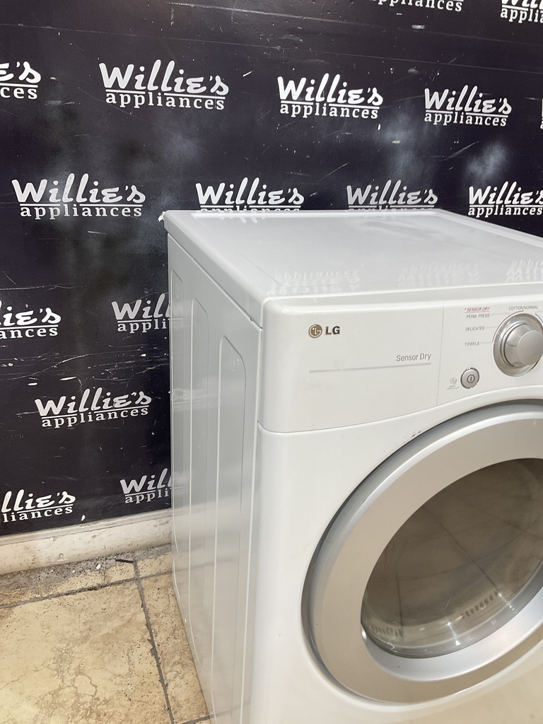 Lg Used Electric Dryer 220volts (30 AMP) 27inches {no cord} (White)