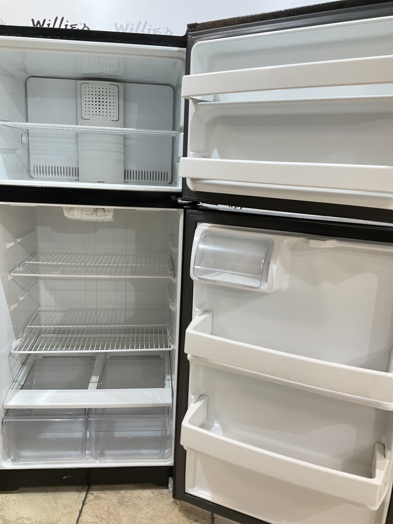 Hotpoint Used Refrigerator Top and Bottom 28x61 1/2” (black) 