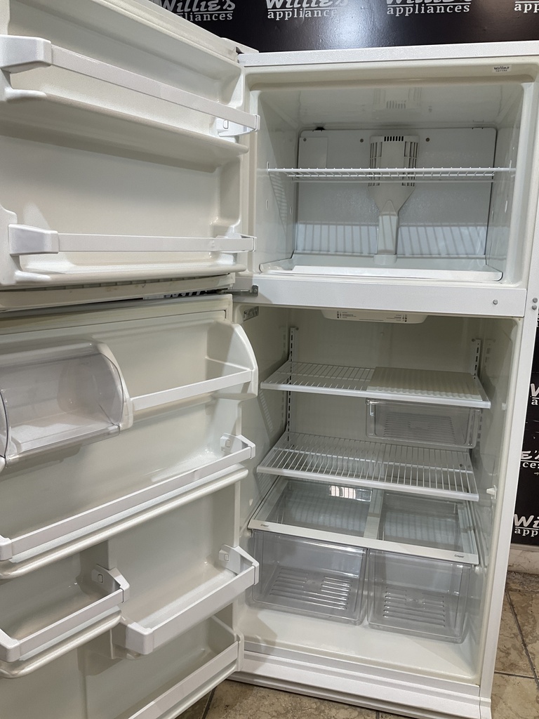 Whirlpool Used Refrigerator Top and Bottom 30x66 (White) 