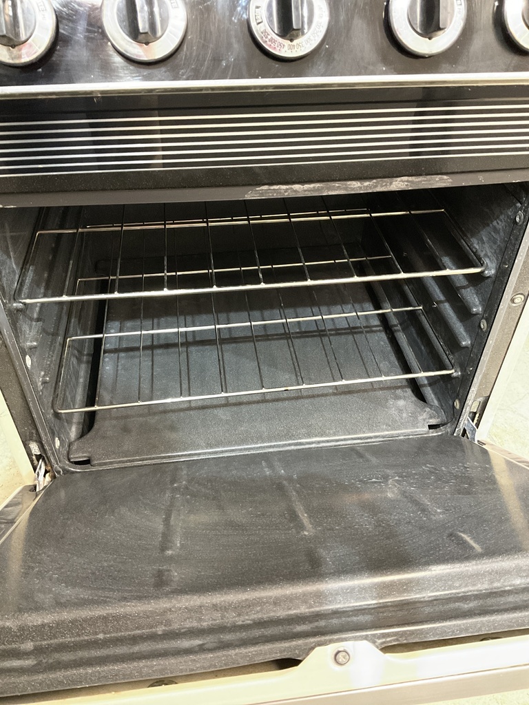 Welbit Used Natural Gas Stove 24inches (Bisque/Black) 