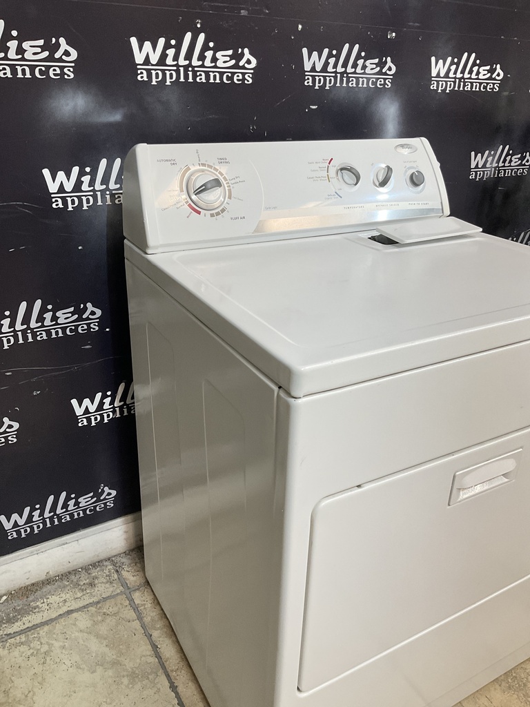 Whirlpool Used Electric Dryer 220volts (30 AMP) 29inches {no cord} (White) 