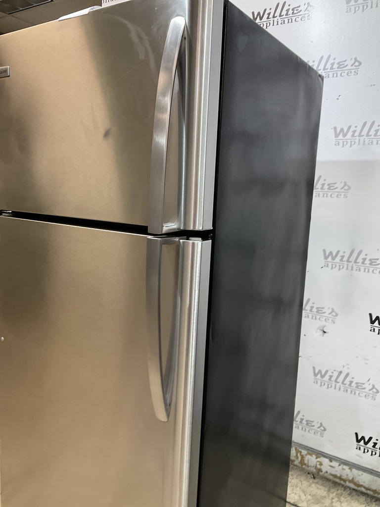 Frigidaire Used Refrigerator Top and Bottom 30x66 (Stainless Steel) 