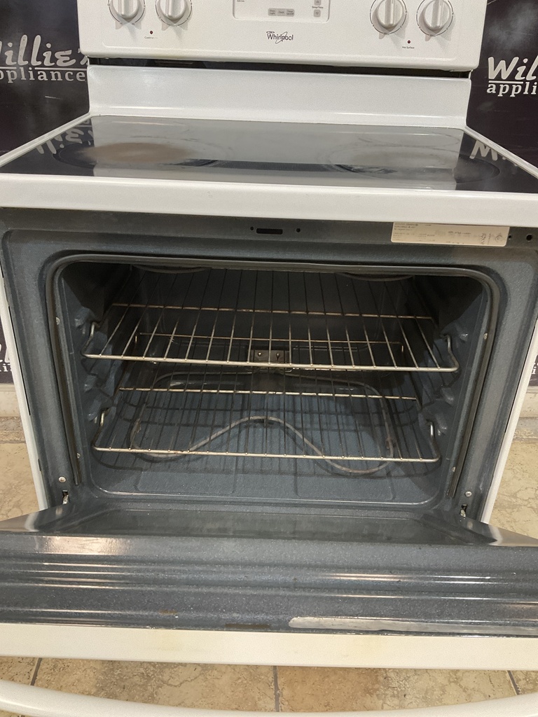 Whirlpool Used Electric Stove 220volts (40/50 AMP) 30inches” {no cord } (White) 