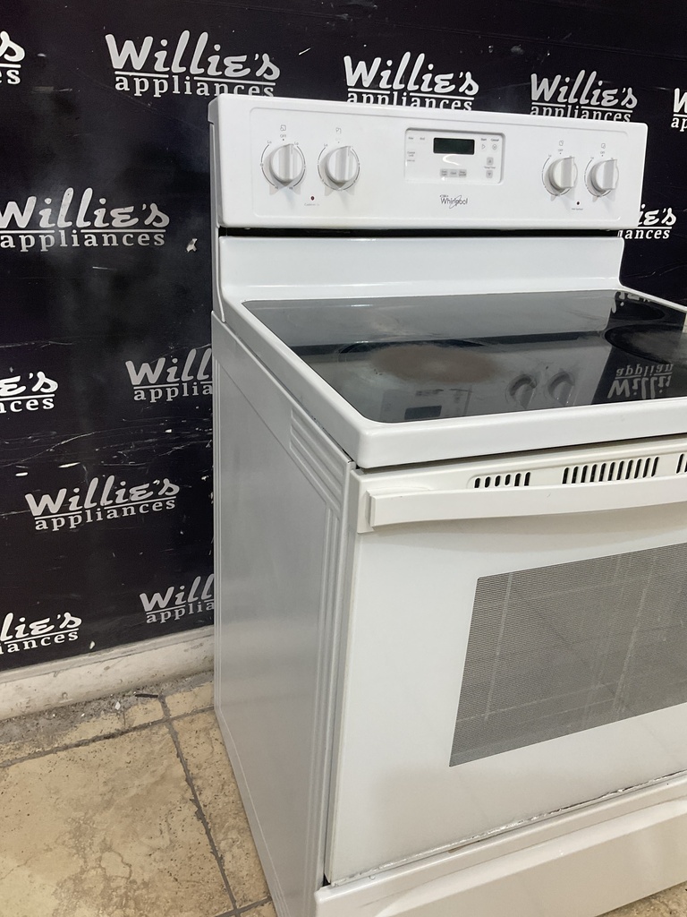 Whirlpool Used Electric Stove 220volts (40/50 AMP) 30inches” {no cord } (White) 