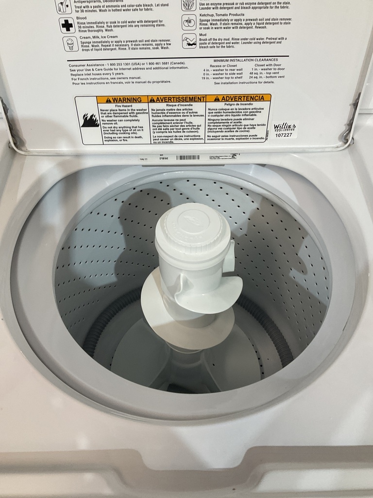 Whirlpool Used Washer Top-load 27inches (white) 