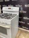 Ge Used Natural Gas Stove Double Oven 30inches (White) 