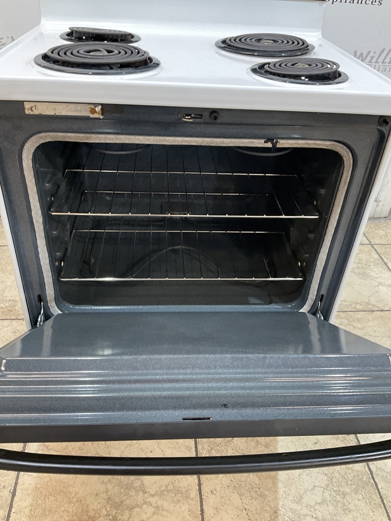 Whirlpool Used Electric Stove 220volts (40/50 AMP) 30inches {3 prong} (White/Black)