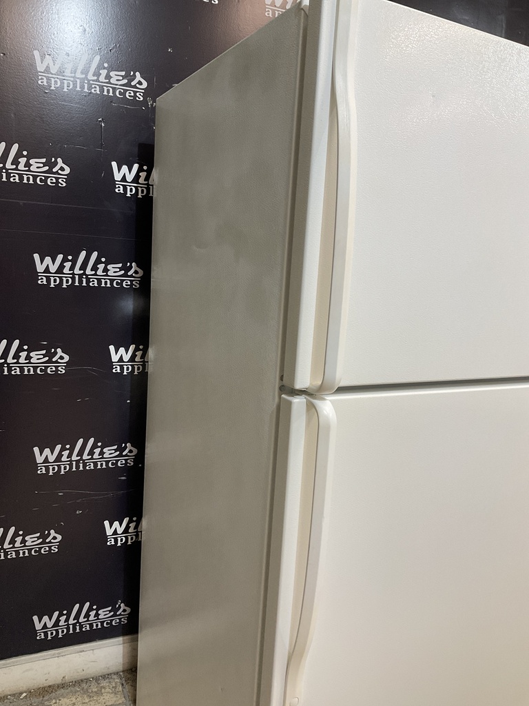 Whirlpool Used Refrigerator Top and Bottom 33x66 1/2” (White) 