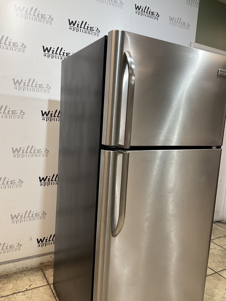 Frigidaire Used Refrigerator Top and Bottom 30x66 (Stainless Steel) 
