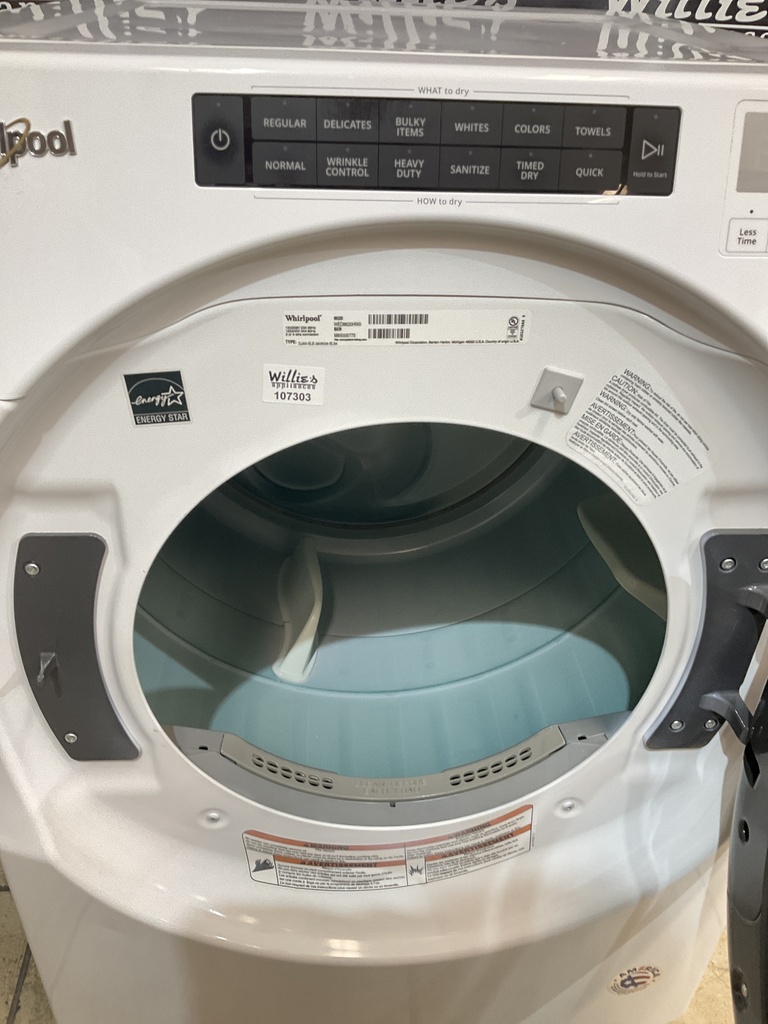 Whirlpool Used Electric Dryer 220volts (30 AMP) 27inches {3 prong} (White) 
