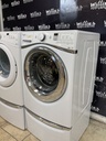 Whirlpool Used Set Natural Gas Set Washer/Dryer Front-load 27inches (White) 