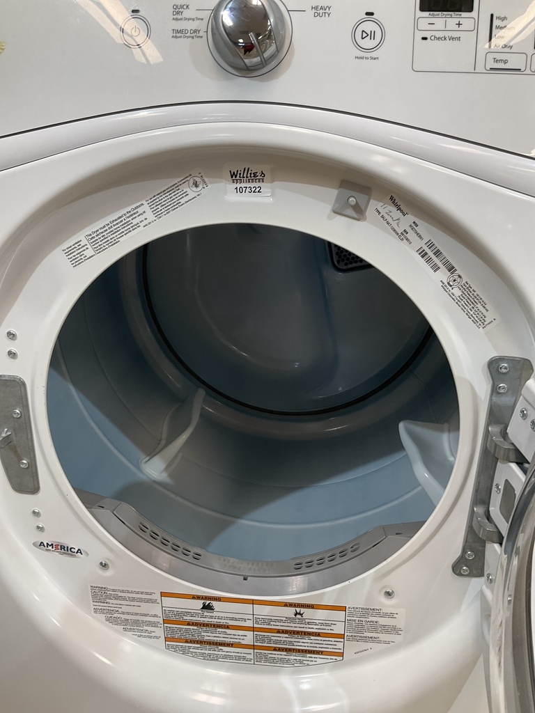 Whirlpool Used Set Natural Gas Set Washer/Dryer Front-load 27inches (White) 