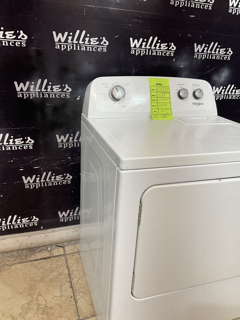 Whirlpool Used Electric Dryer 220volts (30 AMP) 29inches {no cord} (White) 