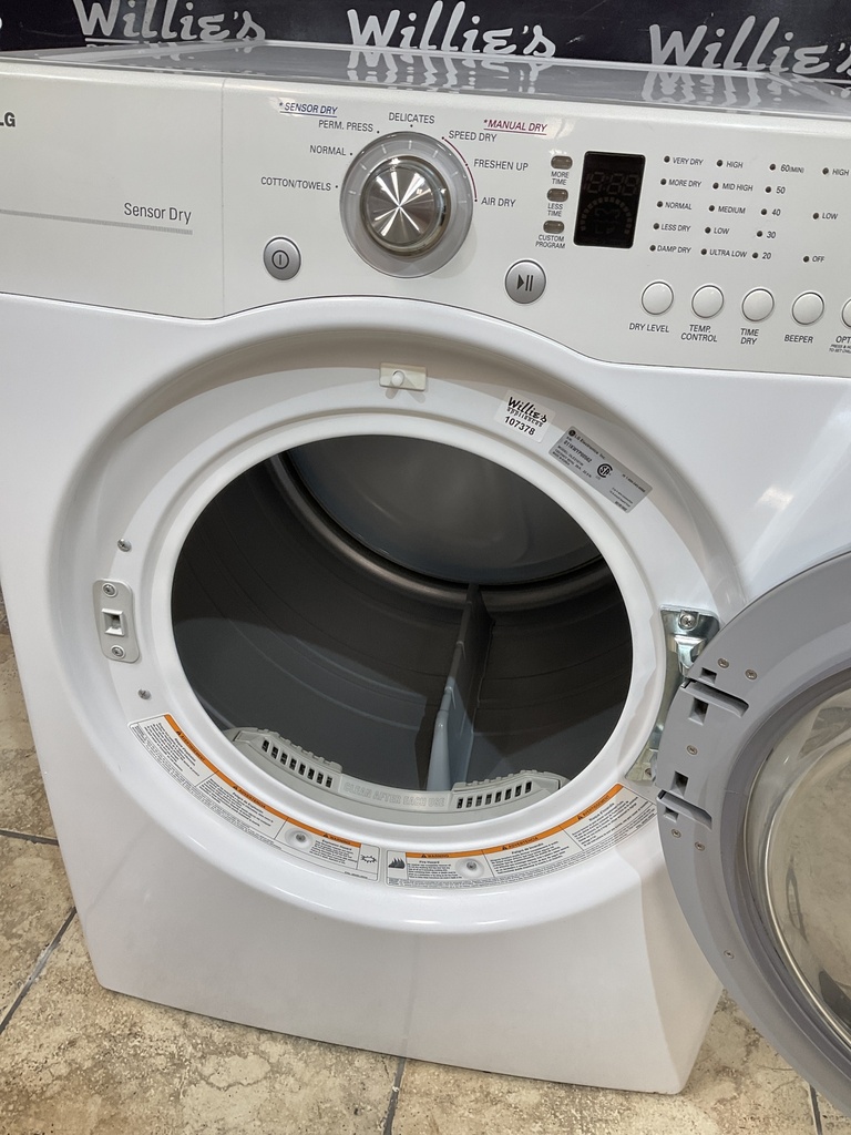 Lg Electric Dryer 220volts (30 AMP) 27inches {no cord} (White) 