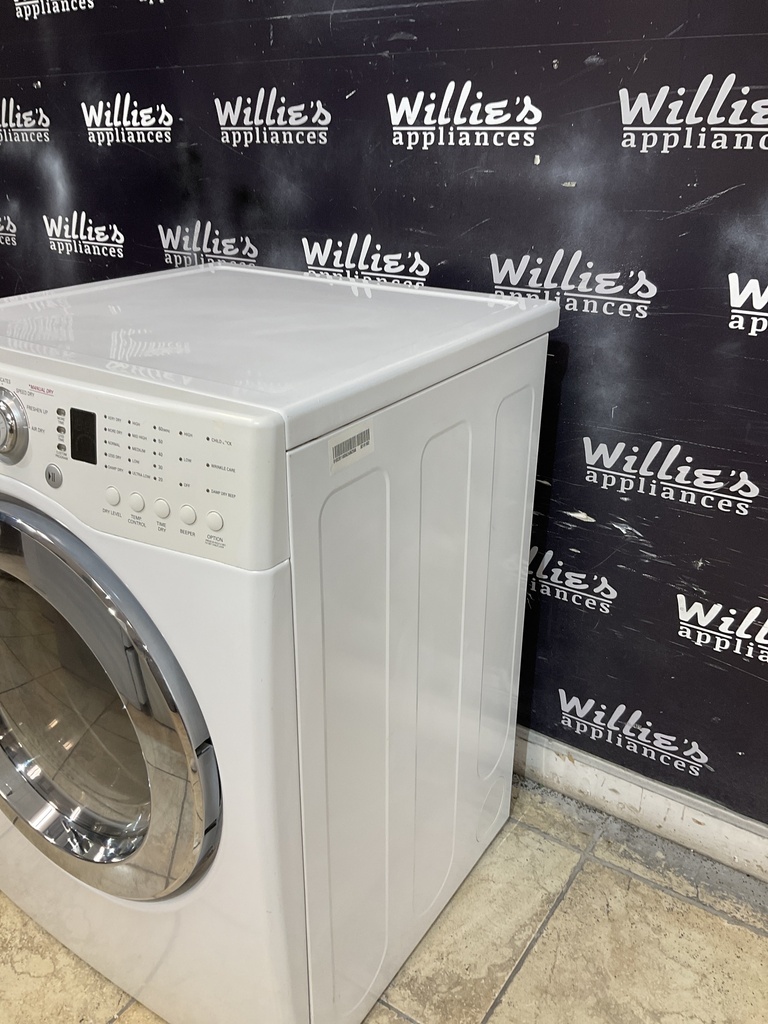 Lg Electric Dryer 220volts (30 AMP) 27inches {no cord} (White) 