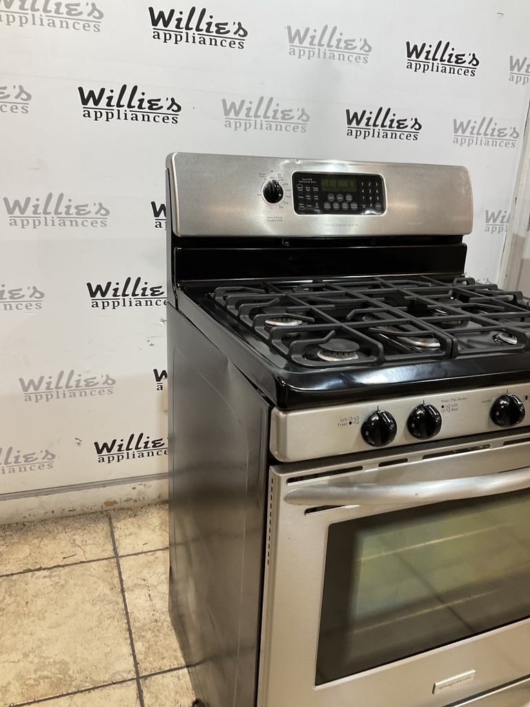 Frigidaire Used Natural Gas Stove Double Oven 30inches (Stainless Steel) 