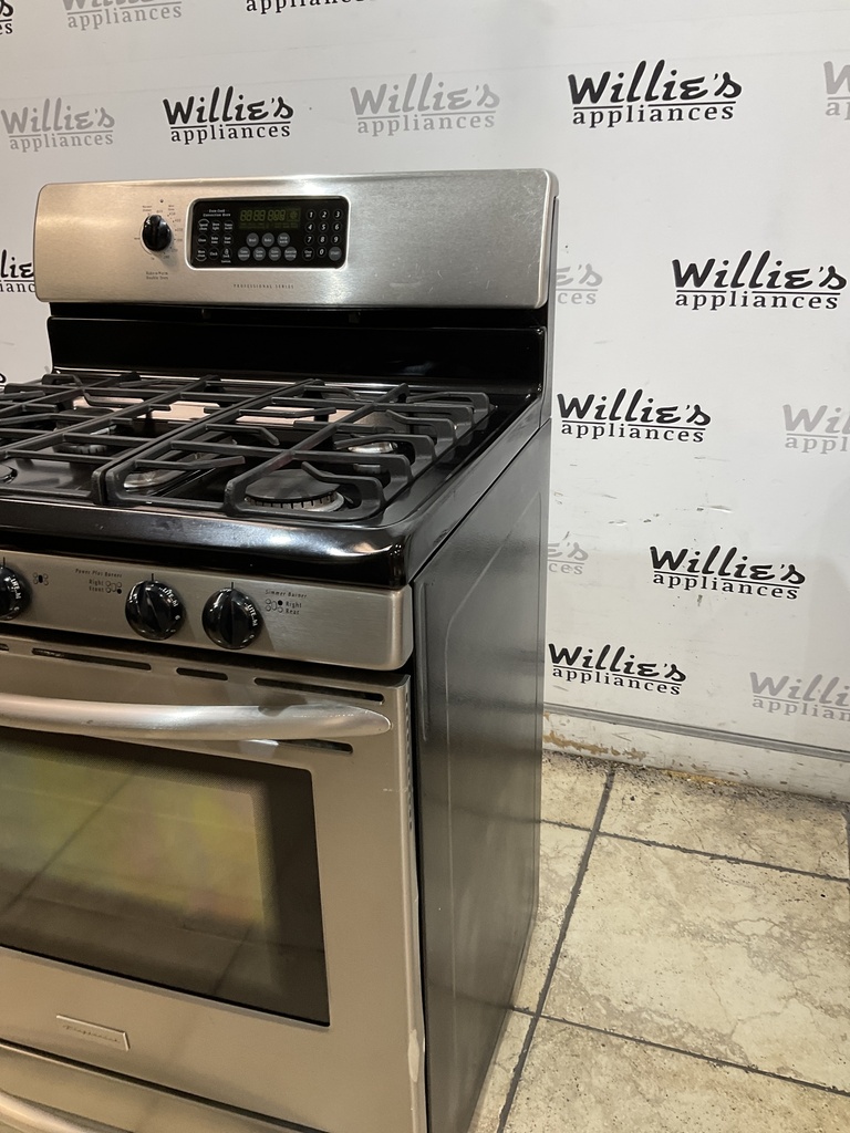 Frigidaire Used Natural Gas Stove Double Oven 30inches (Stainless Steel) 