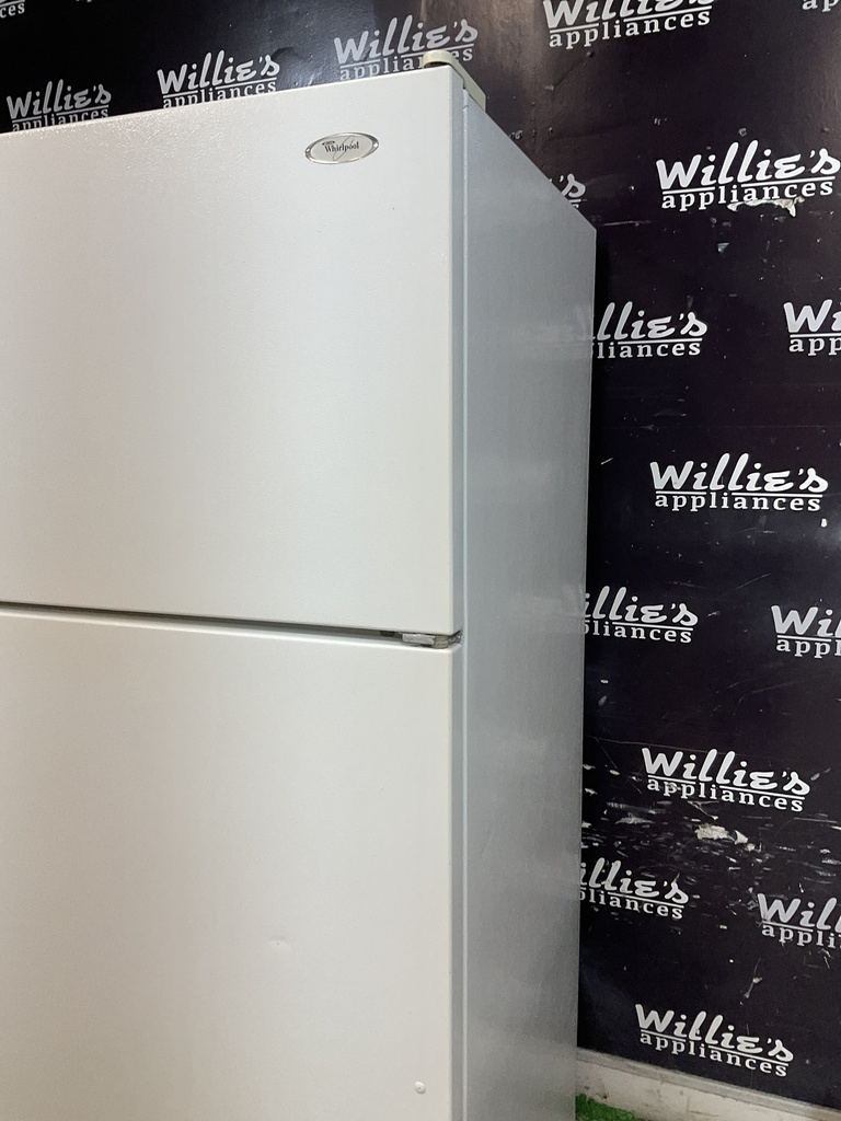 Whirlpool Used Refrigerator Top and Bottom 33x66 (White)
