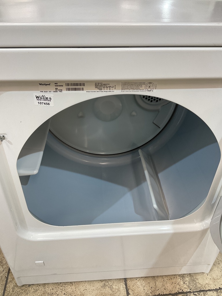Whirlpool Natural Gas Dryer 29inches (white)