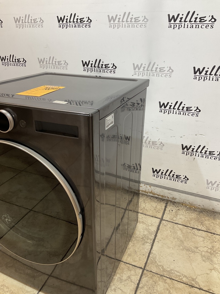 Lg New Open Box Electric Dryer 220volts (30 AMP) 27inches {no cord} (Black Grey) 
