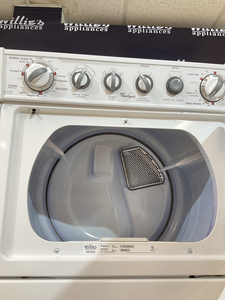 Whirlpool Electric Unit Stackable 220volts (30 AMP) 27x72 1/2” {no cord} (White) 