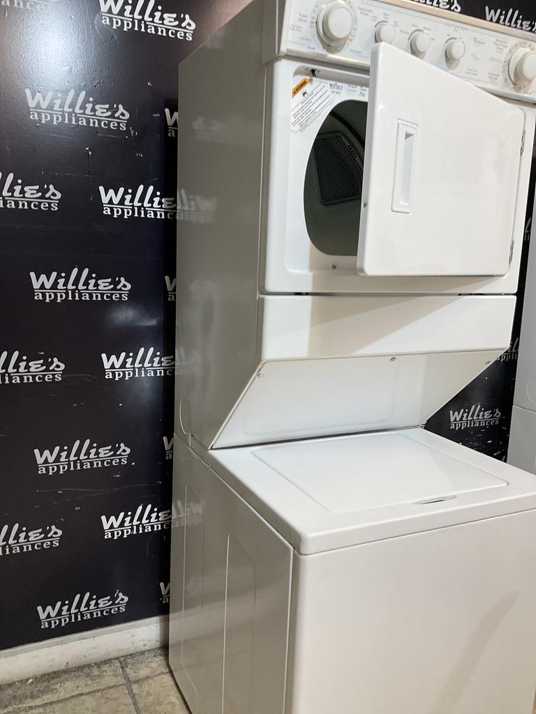 Whirlpool Electric Stackable Unit 220volts (30 AMP)  27x72 1/2” {4 prong} (White) 