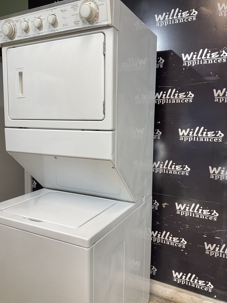 Whirlpool Electric Stackable Unit 220volts (30 AMP)  27x72 1/2” {4 prong} (White) 