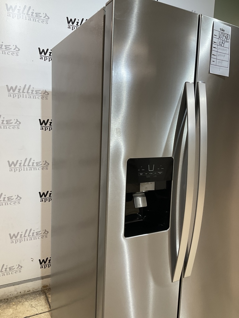 Whirlpool Refrigerator Side by Side 36x70” (Stainless Steel) 