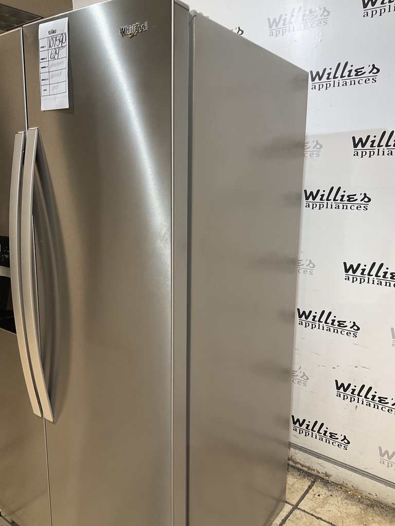 Whirlpool Refrigerator Side by Side 36x70” (Stainless Steel) 